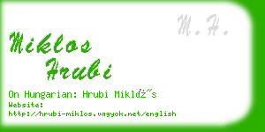 miklos hrubi business card